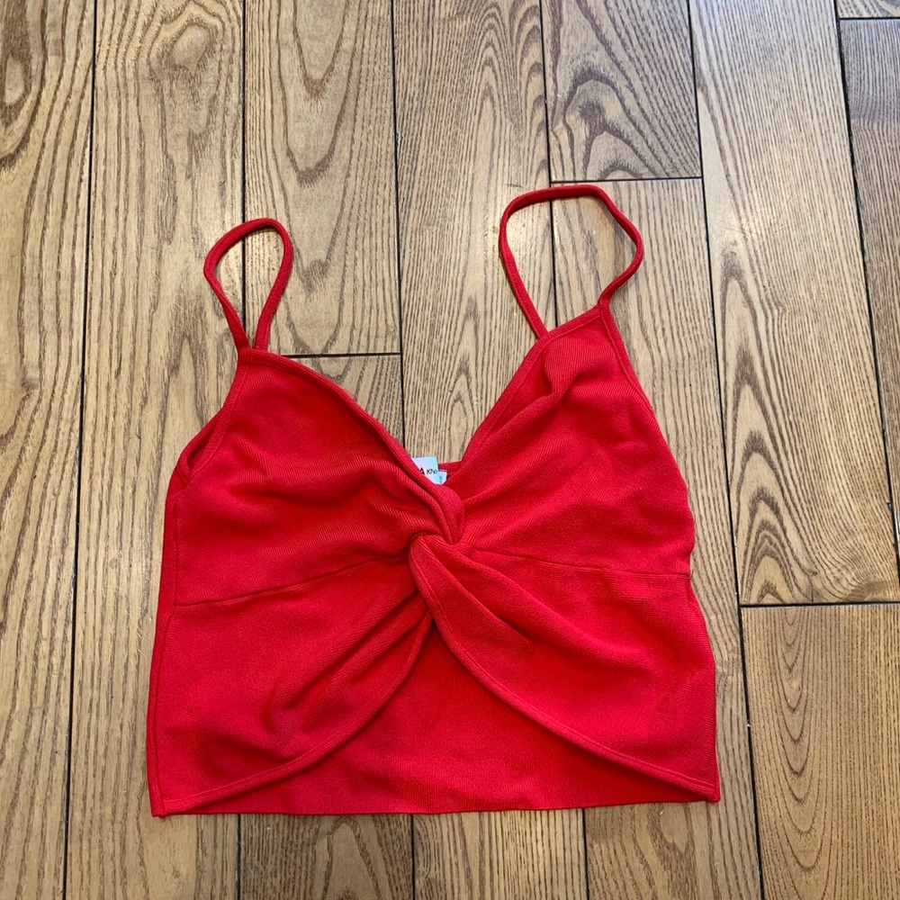 Zara crop top in red